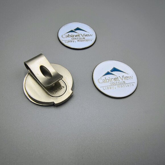 Vintage Green Plastic Montana Golf Course Divot Tool & 3 Ball Markers Set - Picture 6 of 8